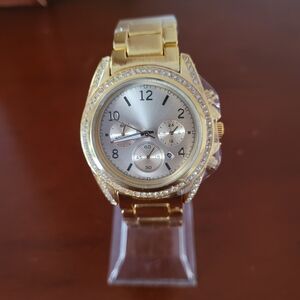 Brand New Women's Gold Fashion Watch with Diamond Bezel